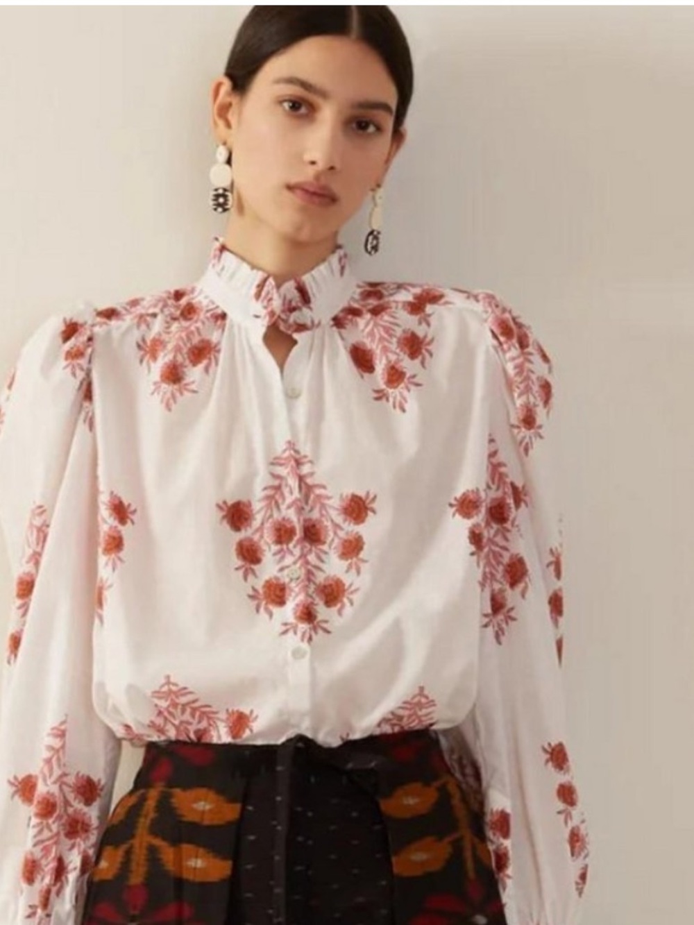 Alix of Bohemia Annabel Pink Dahfloral blouse